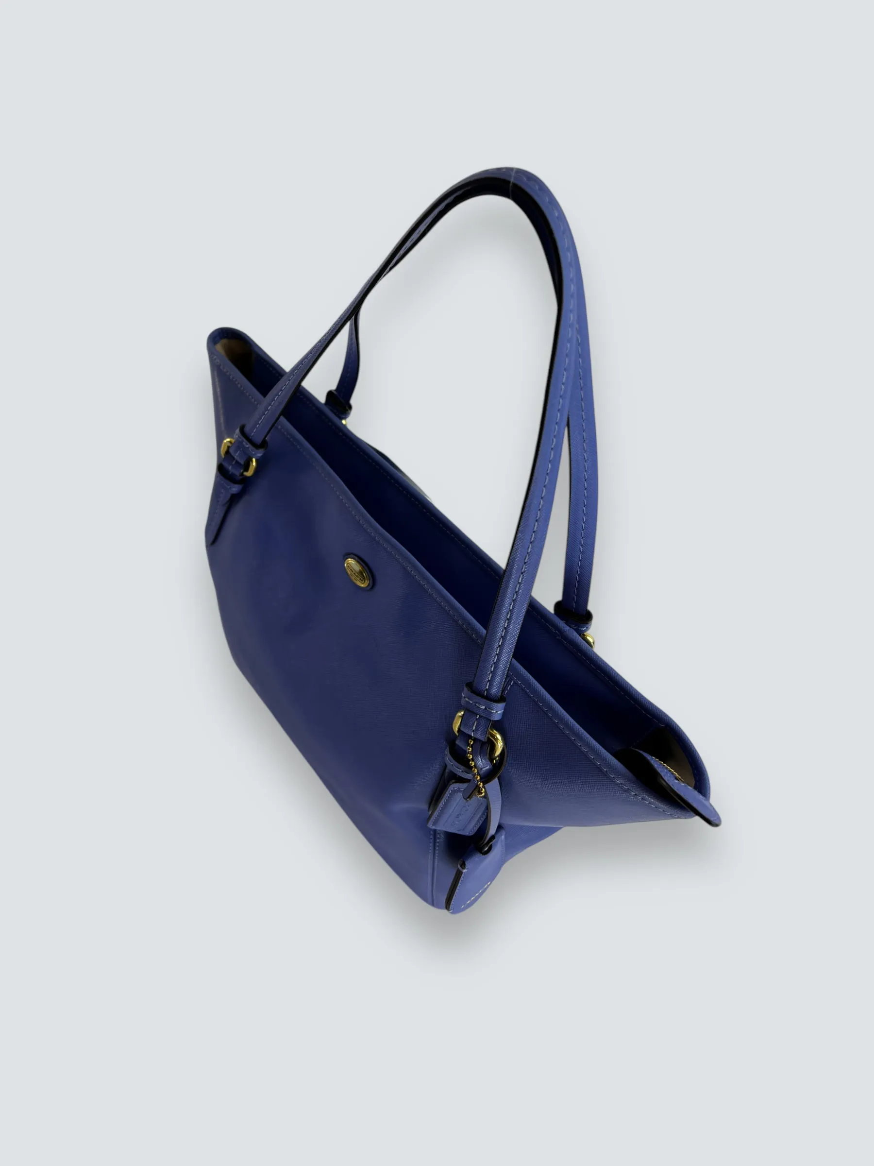 Coach Blue Leather "Peyton" Large Tote