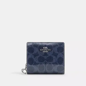 Coach Outlet Snap Wallet In Signature Canvas