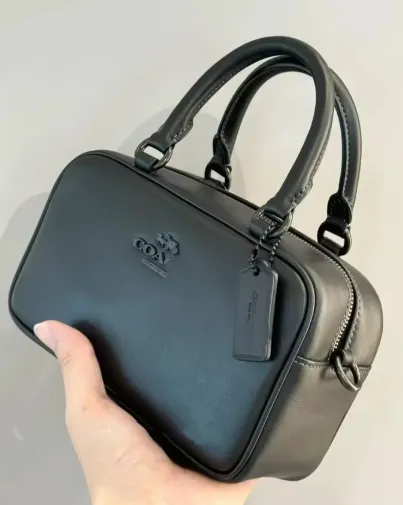 Coach  Satchel Crossbody Bag Genuine Leather Small Square Handbag
