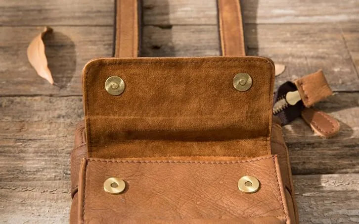 Cool Leather Belt Pouches Mens Waist Bag Shoulder Bag for Men