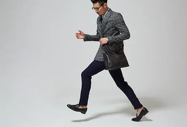 Cool leather men messenger bag fashion  shoulder laptop bag work bag
