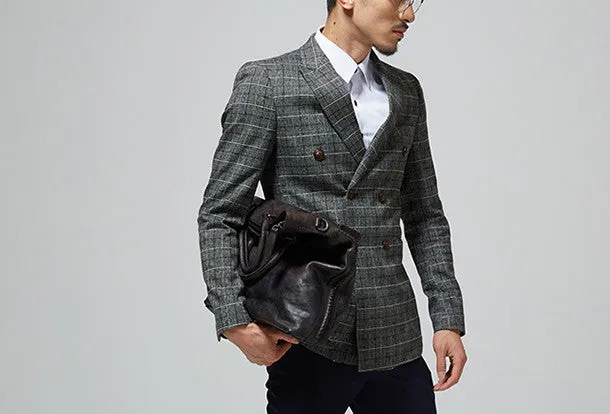Cool leather men messenger bag fashion  shoulder laptop bag work bag