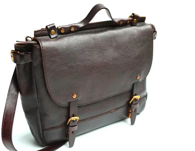 Cool Leather Mens Briefcase Messenger Bag Handbag Shoulder Bag for men