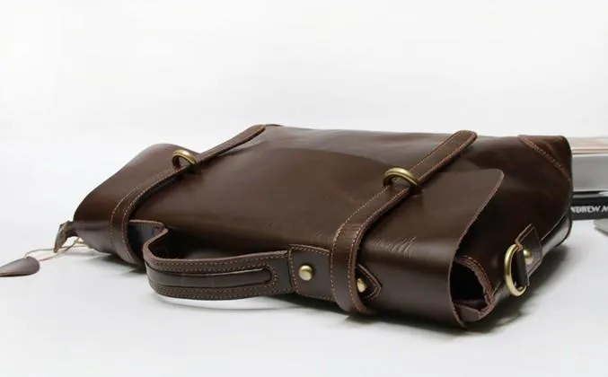 Cool Leather Mens Briefcase Messenger Bags Handbag Shoulder Bag for men