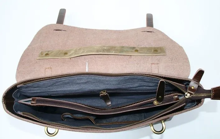 Cool Leather Mens Briefcase Messenger Bags Handbag Shoulder Bag for men