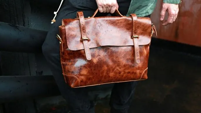 Cool Leather Mens Briefcase Messenger Bags Handbag Shoulder Bag for men