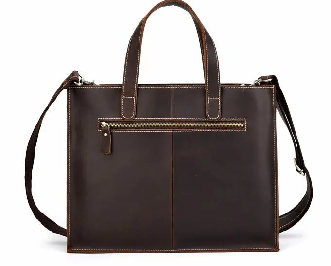 Cool Leather Mens Coffee Briefcase Handbag Messenger Bag Shoulder Bag for Men