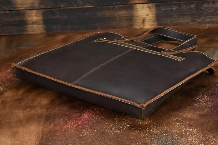 Cool Leather Mens Coffee Briefcase Handbag Messenger Bag Shoulder Bag for Men