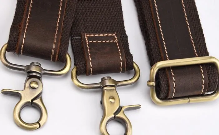 Cool Leather Mens Coffee Briefcase Handbag Messenger Bag Shoulder Bag for Men