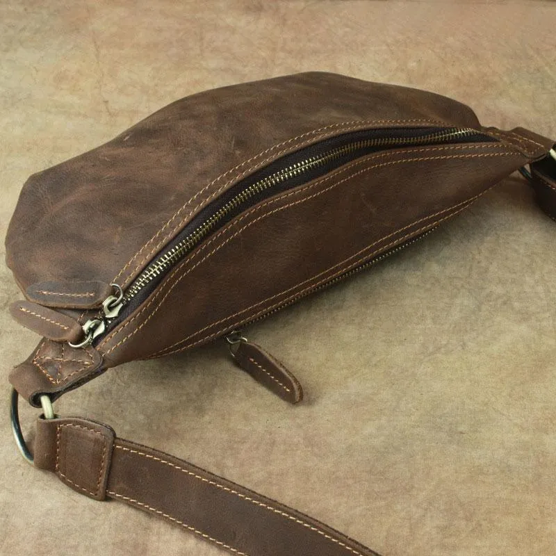 Cool LEATHER MENS FANNY PACK FOR MEN BUMBAG Vintage WAIST BAG for Men