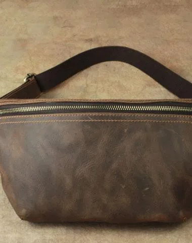 Cool LEATHER MENS FANNY PACK FOR MEN BUMBAG Vintage WAIST BAG for Men