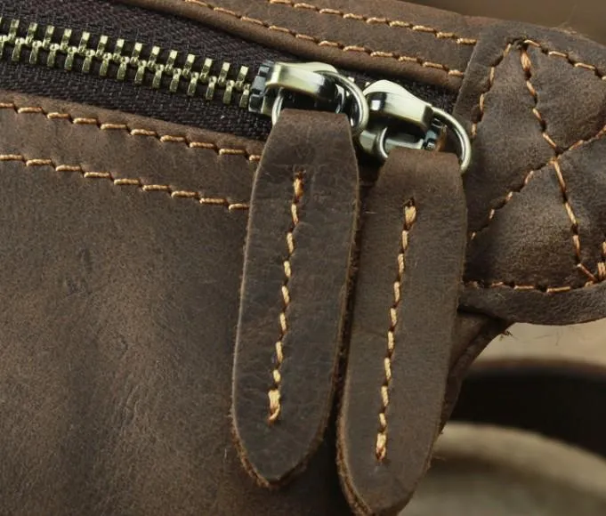 Cool LEATHER MENS FANNY PACK FOR MEN BUMBAG Vintage WAIST BAG for Men