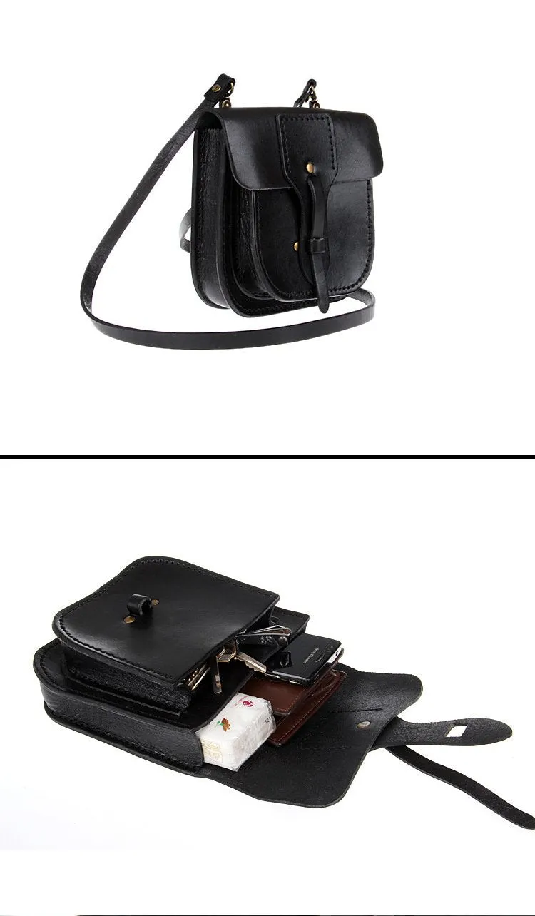 Cool Leather Mens large Biker Belt Pouch Waist Bag Side Bag Shoulder Bag for Men