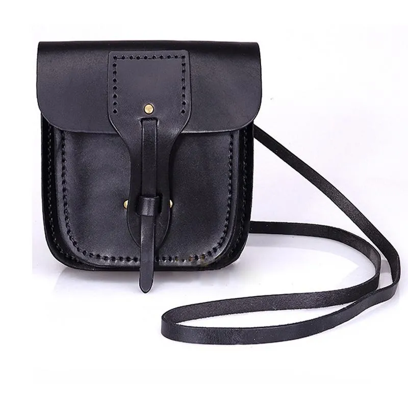 Cool Leather Mens large Biker Belt Pouch Waist Bag Side Bag Shoulder Bag for Men