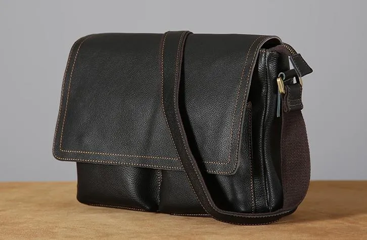 Cool Leather Mens Messenger Bag Shoulder Bags for Men