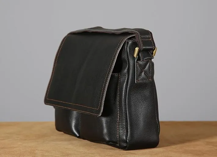 Cool Leather Mens Messenger Bag Shoulder Bags for Men