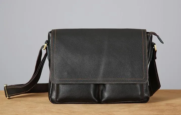 Cool Leather Mens Messenger Bag Shoulder Bags for Men