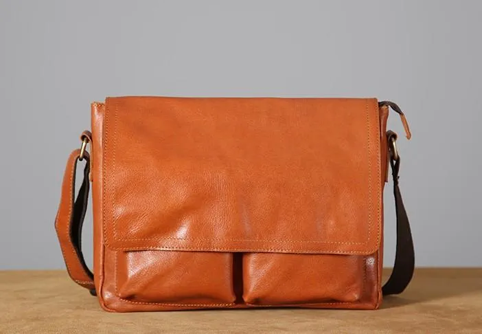 Cool Leather Mens Messenger Bag Shoulder Bags for Men