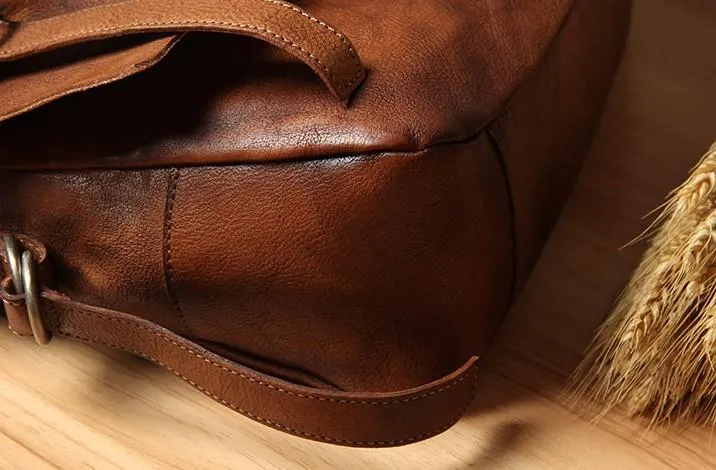 Cool Leather Mens Messenger Bag Shoulder Bags Vintage Crossbody Bag for Men