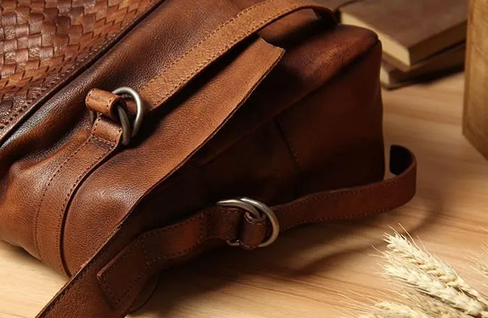 Cool Leather Mens Messenger Bag Shoulder Bags Vintage Crossbody Bag for Men