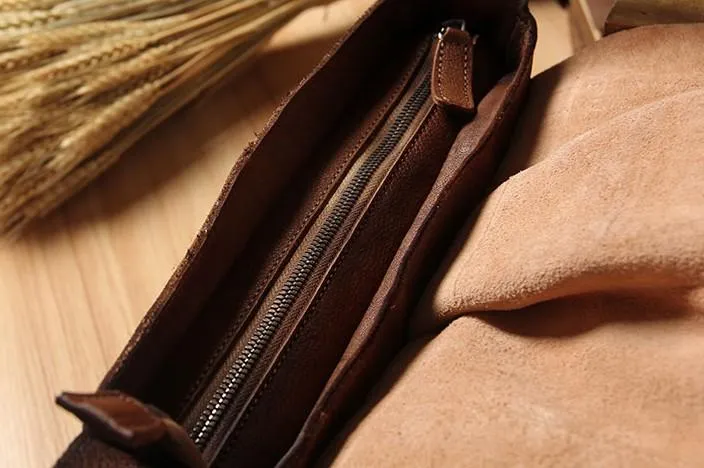 Cool Leather Mens Messenger Bag Shoulder Bags Vintage Crossbody Bag for Men