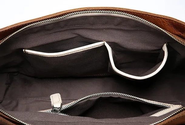 Cool Leather mens messenger bag Vintage shoulder bag laptop bag for Men