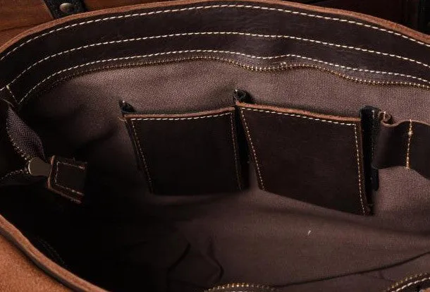 Cool leather mens messenger Bag Vintage shoulder bags vintage laptop bag