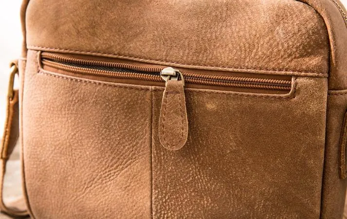 Cool Leather Mens Messenger Bags Small Shoulder Bags  for Men