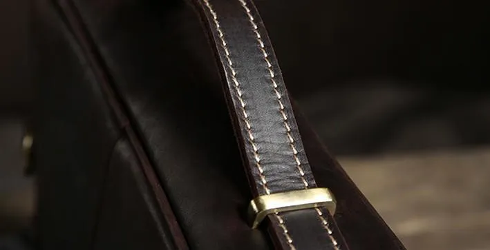 Cool Leather Mens  Small Shoulder Bag Messenger Bag Cycling Bag for men
