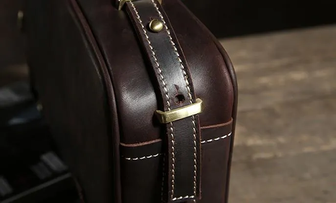 Cool Leather Mens  Small Shoulder Bag Messenger Bag Cycling Bag for men