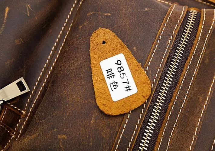 Cool Leather Mens Vintage Brown Small Side Bag Messenger Bag Shoulder Bag for Men