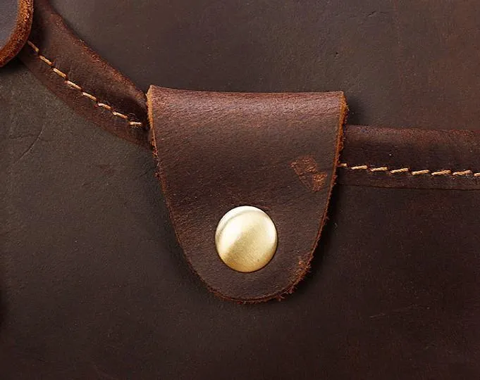 Cool Leather Small Side Bag Messenger Bag Waist Bag Small Shoulder Bag For Men
