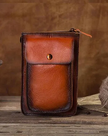 Cool Mens Leather Belt Pouch Belt Bag Waist Bag Small Shoulder Bag for Men