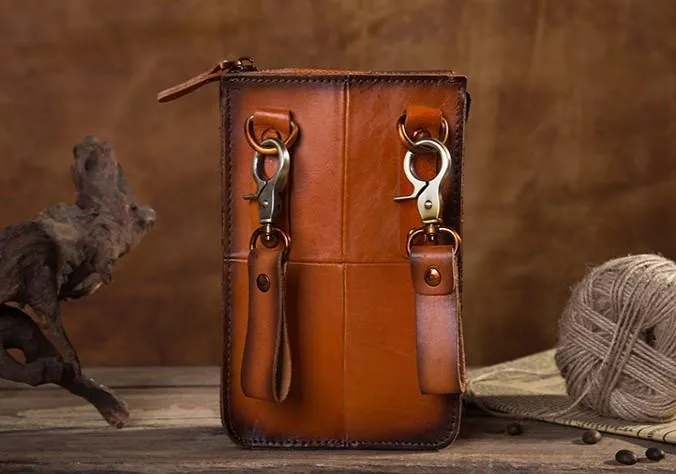 Cool Mens Leather Belt Pouch Belt Bag Waist Bag Small Shoulder Bag for Men