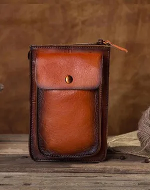 Cool Mens Leather Belt Pouch Belt Bag Waist Bag Small Shoulder Bag for Men