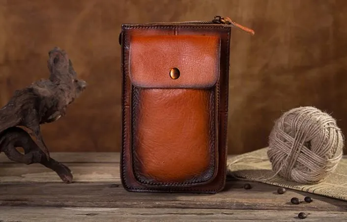 Cool Mens Leather Belt Pouch Belt Bag Waist Bag Small Shoulder Bag for Men
