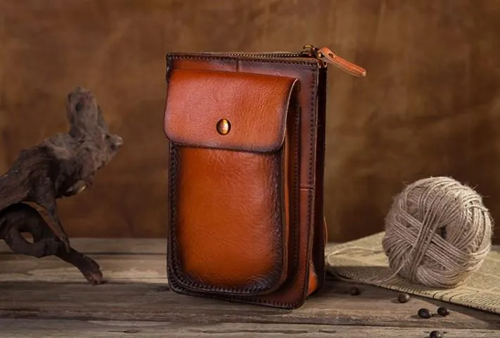 Cool Mens Leather Belt Pouch Belt Bag Waist Bag Small Shoulder Bag for Men