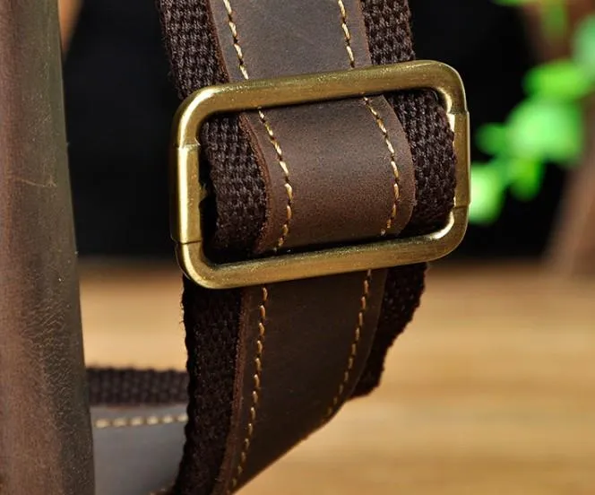 Cool Retro Leather Mens Tablet Messenger Bag Small Side Bag Messenger Bag For Men