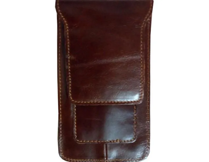 Cool Slim Mens Leather Cell Phone Holsters Belt Pouch Waist Bag for Men