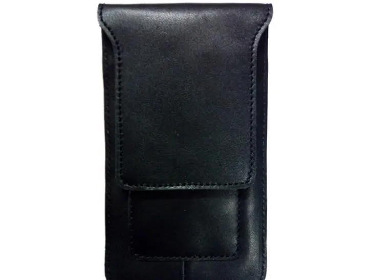 Cool Slim Mens Leather Cell Phone Holsters Belt Pouch Waist Bag for Men