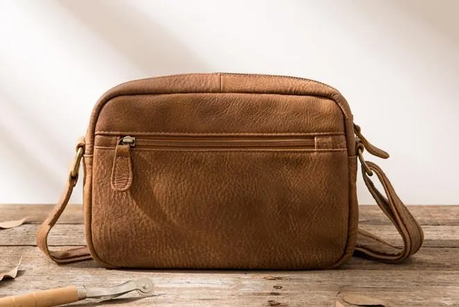 Cool Small Leather Mens Shoulder Bags Messengers Bag for Men