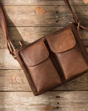 Cool Small Leather Vintage Mens Messenger Bag Shoulder Bags  for Men