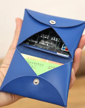 Cute Blue Leather Card Holders Women Coin Wallet Multi Card Wallet For Women