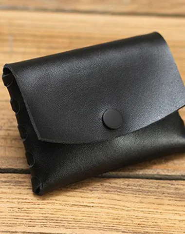 Cute Leather Card Holders Green Women Coin Wallets Handmade Card Wallet For Women