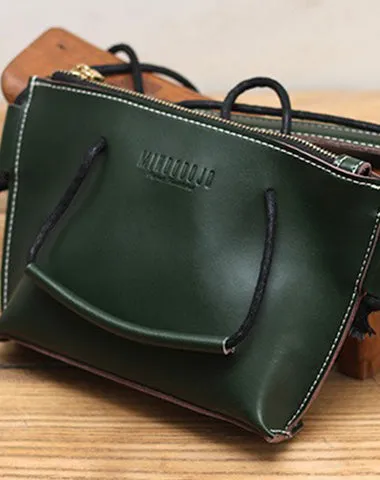Cute LEATHER HandBag Brown Handmade WOMEN Small Side BAG Phone Purse FOR WOMEN