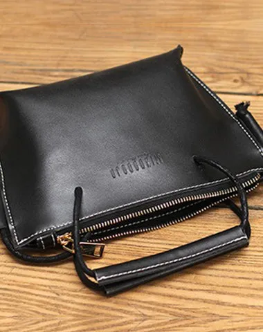 Cute LEATHER HandBag Brown Handmade WOMEN Small Side BAG Phone Purse FOR WOMEN