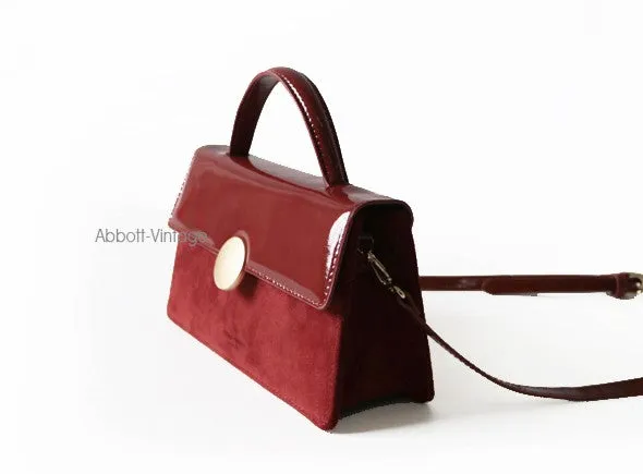 Cute Leather Red Womens Handbag Crossbody Bag Purse Shoulder Bag for Women