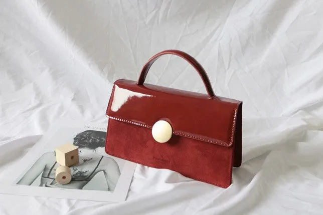 Cute Leather Red Womens Handbag Crossbody Bag Purse Shoulder Bag for Women