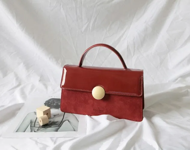 Cute Leather Red Womens Handbag Crossbody Bag Purse Shoulder Bag for Women