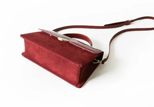 Cute Leather Red Womens Handbag Crossbody Bag Purse Shoulder Bag for Women